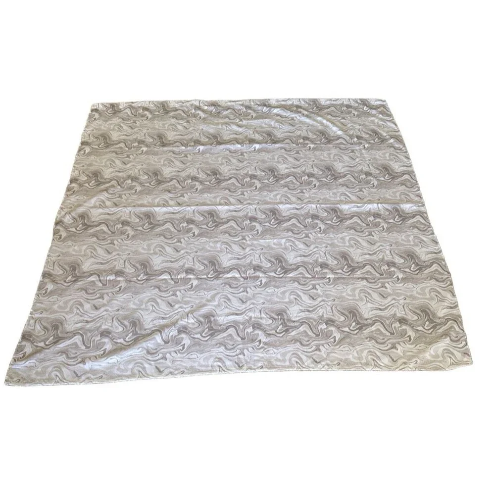 Mainstays Gray & White Paint Swirl Fabric Shower Curtain Polyester Standard Size